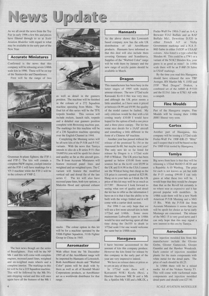 Scale Aviation Modeller International 1996-01